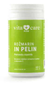 Vita Care Plus Pelin in rožmarin prehransko dopolnilo, 60 kapsul