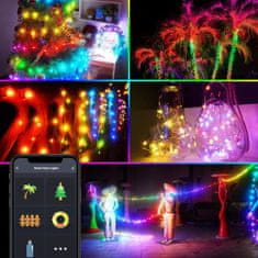 Family Christmas Pametni svetlobni niz Bluetooth USB 33 RGBIC LED 5m