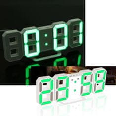 TIMMLUX LED digitalna ura velike številke - zelena 24 x 9,4 x 1,7 cm