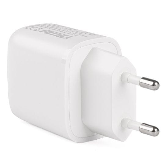 AMIO Stenski polnilec USB + USB-C 20W QC 230V