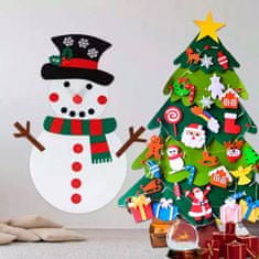 Mormark Snežak+ Božično drevo iz filca z okraski, Dekorativni set | SNOWMANTREE