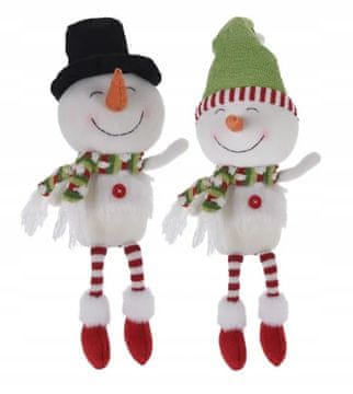 shumee Božična figurica sedečega snežaka, dekoracija za dom, 44 cm, 1 kos.