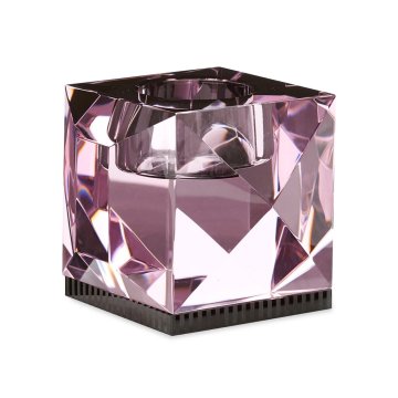 REFLECTIONS COPENHAGEN OPHELIA Rose-črn kristalni svečnik