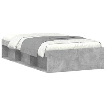 Vidaxl Posteljni okvir betonsko siv 90x200 cm