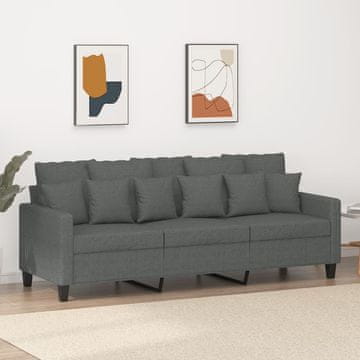 Vidaxl vidaXL Trosed, temno siv, 180 cm, oblazinjen s tkanino