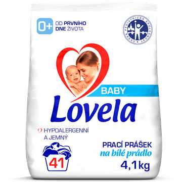 Lovela Baby pralni prah, 4,1 kg/41 pranj, belo perilo