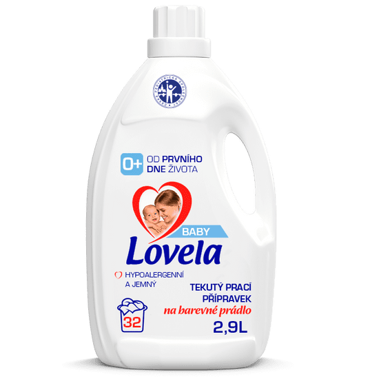 Lovela Baby tekoči detergent, 2,9 l/32 odmerkov pranj, barvno perilo