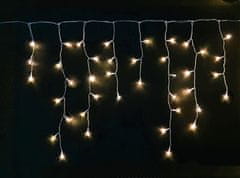 Novoletne lučke ledene sveče 200 LED, toplo bela