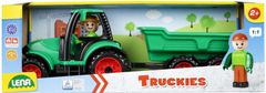 LENA traktor s prikolico, zelen