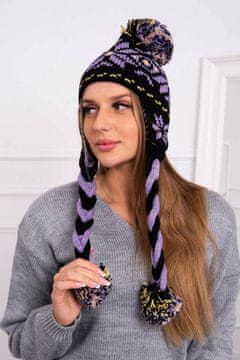 Kesi Ženska kapa Fabia črno-vijolična