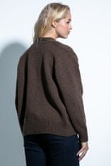 Fobya Ženski pulover na gumbe Mille karamela 34-36