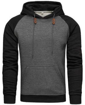 Recea Moška majica s kapuco Helio črno-grafitni