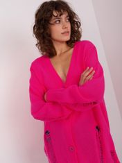Badu Ženski dolgi pulover Ishi neon roza Universal