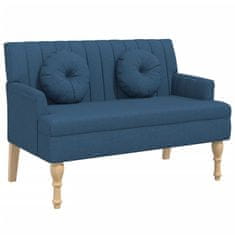 Vidaxl vidaXL Klop z blazinami modra 113x64,5x75,5 cm blago