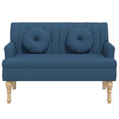 Vidaxl vidaXL Klop z blazinami modra 113x64,5x75,5 cm blago
