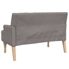 Vidaxl vidaXL Klop z blazinami, sivo-rjava, 113x64,5x75,5 cm, blago