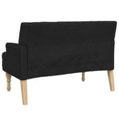 Vidaxl vidaXL Klop z blazinami črne barve 113x64,5x75,5 cm blago
