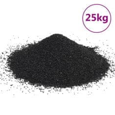 Vidaxl Pesek za akvarij 25 kg črn 0,2-2 mm