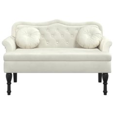 Vidaxl vidaXL Klop z blazinami kremne barve 120,5 x 65 x 75 cm žamet