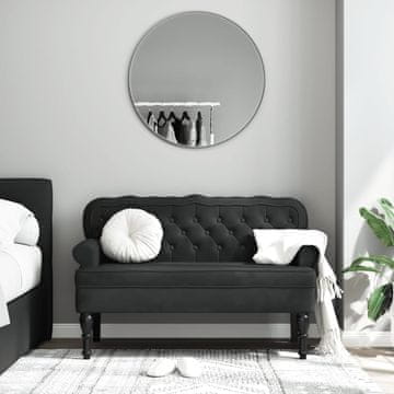 Vidaxl vidaXL Klop z naslonjalom črna 119,5x64,5x75 cm žamet