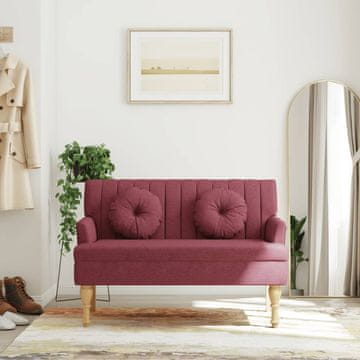Vidaxl vidaXL Klop z blazinami vinsko rdeča 113x64,5x75,5 cm blago