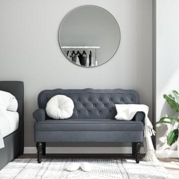 Vidaxl vidaXL Klop z naslonjalom temno siva 119,5x64,5x75 cm žamet