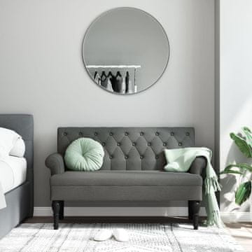 Vidaxl vidaXL Klop z naslonjalom temno siva 120x62x75,5 cm blago