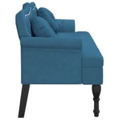 Vidaxl vidaXL Klop z blazinami modra 120,5x65x75 cm žamet