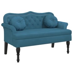 Vidaxl vidaXL Klop z blazinami modra 120,5x65x75 cm žamet