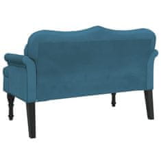 Vidaxl vidaXL Klop z blazinami modra 120,5x65x75 cm žamet