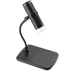 W-STAR Digitalni mikroskop WiFi WSF210, FHD 1000x, osvetljeno stojalo, črn Android, Win, Mac