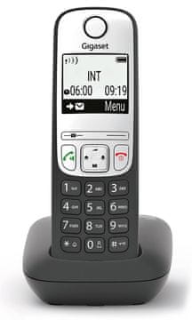 Siemens GIGASET A690HX - Dodatna slušalka DECT/GAP s polnilnikom za brezžični telefon, barva črna/srebrna