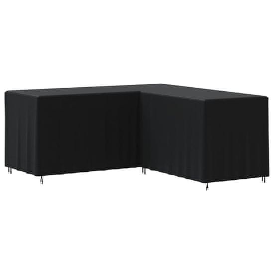 Vidaxl Prevleka za kavč v obliki črke L črna 215x215x86 cm 420D oxford