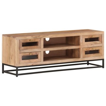 Vidaxl TV omarica 110x30x40 cm trden akacijev les