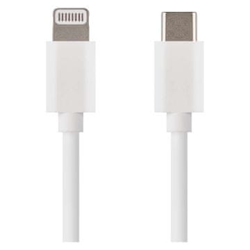 Emos Kabel USB-C / i16P - Lightning Mfi, polnjenje, podatki, 1 m, bela