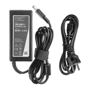 slomart green cell pro 20v 2.25a 45w napajalnik za lenovo g40-30 g50-30 v110-15iap v130-15igm yoga 300-11ibr thinkpad x240 t440