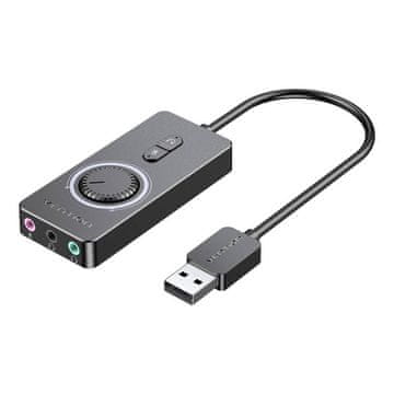 slomart zunanja zvočna kartica usb 2.0 vention cdrbf 1m (črna)
