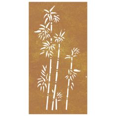 Vidaxl Vrtna stenska dekoracija 105x55 cm corten jeklo bambus