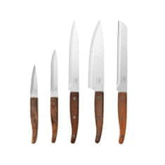 Northix Set nožev - 5 kosov - nerjaveče jeklo in lesen ročaj 