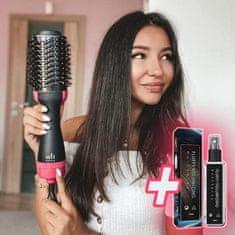 FRILLA® Električna krtača za sušenje ravnanje oblikovanje in volumen las STYLOOM + Sprej za dodajanje volumna FLUFFUP | FLUFLOOM