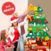  2 x Umetno božično drevo iz filca za otroke + okraski | F2ELTPINETREE
