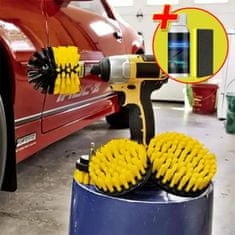 Mormark Komplet krtač za čiščenje avtomobila na vrtalni pogon DRILLBRUSH + čistilec žarometov POLISHY I DRILLPOLI 