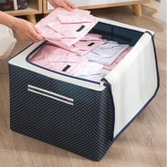 HOME & MARKER® Tekstilna škatla za shranjevanje oblačil, modra, 66L - STACKBOX