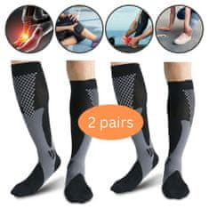 HOME & MARKER® Kompresijske nogavice za oba spola (2 para) | PRESSOSOX S/M