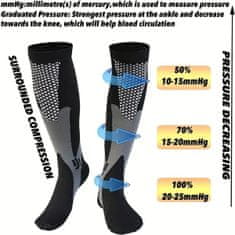 HOME & MARKER® Kompresijske nogavice za oba spola (2 para) | PRESSOSOX S/M
