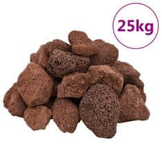 Greatstore Vulkanski kamen 25 kg rdeč 5-8 cm