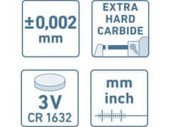 Extol Premium Mikrometer digitalno, 0-25mm