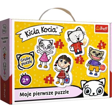 Trefl Otroška sestavljanka Kicia Kocia 4v1 (3,4,5,6 kosov)
