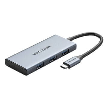 slomart vozlišče usb-c na hdmi, 3x usb 3.0, sd, tf vention toohb 0.15m siva