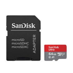 SanDisk pomnilniška kartica sandisk ultra android microsdxc 64 gb 140mb/s a1 class 10 uhs-i + adapter